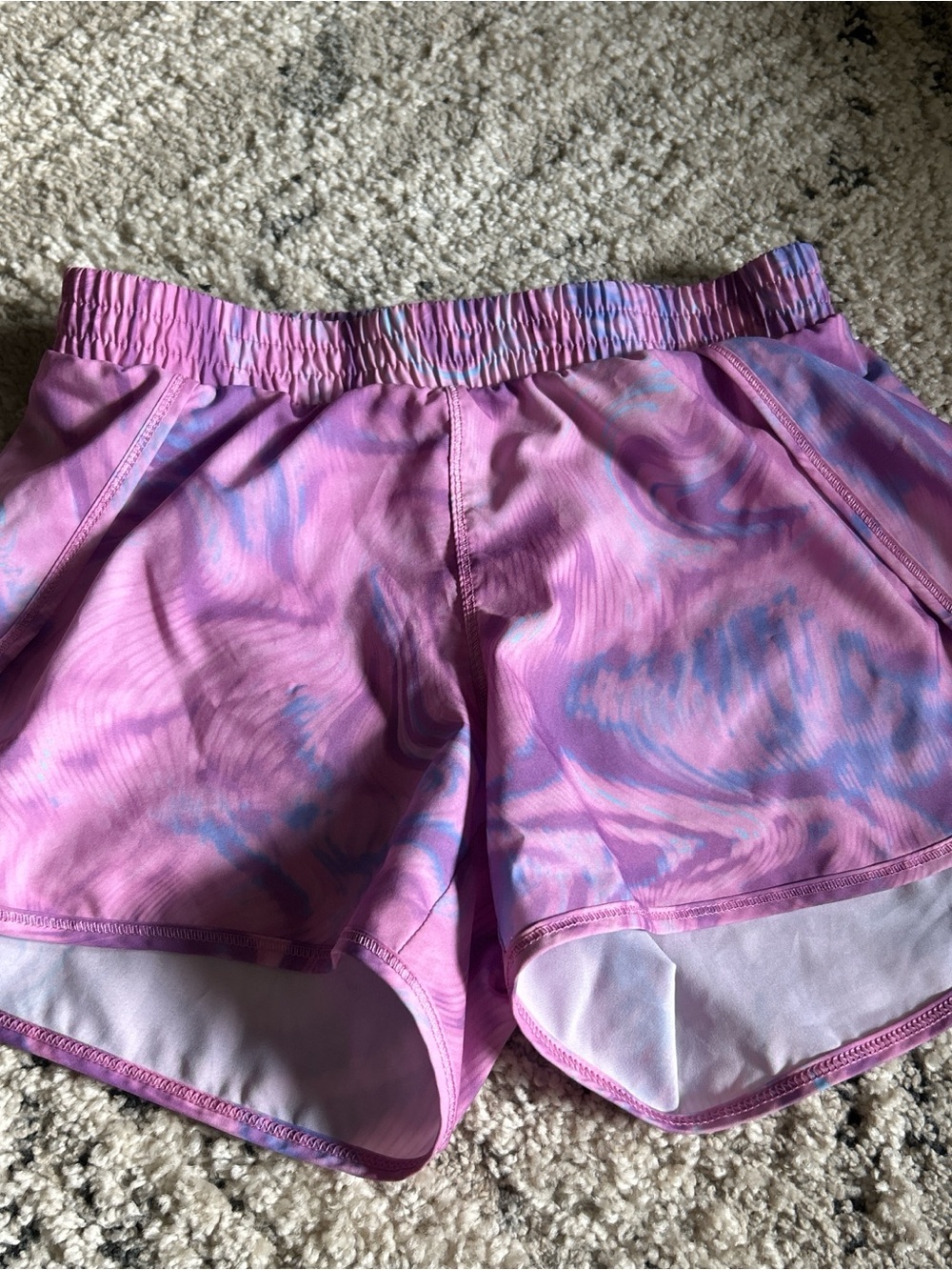 all in motion Pink and Purple Marble Athletic Shorts